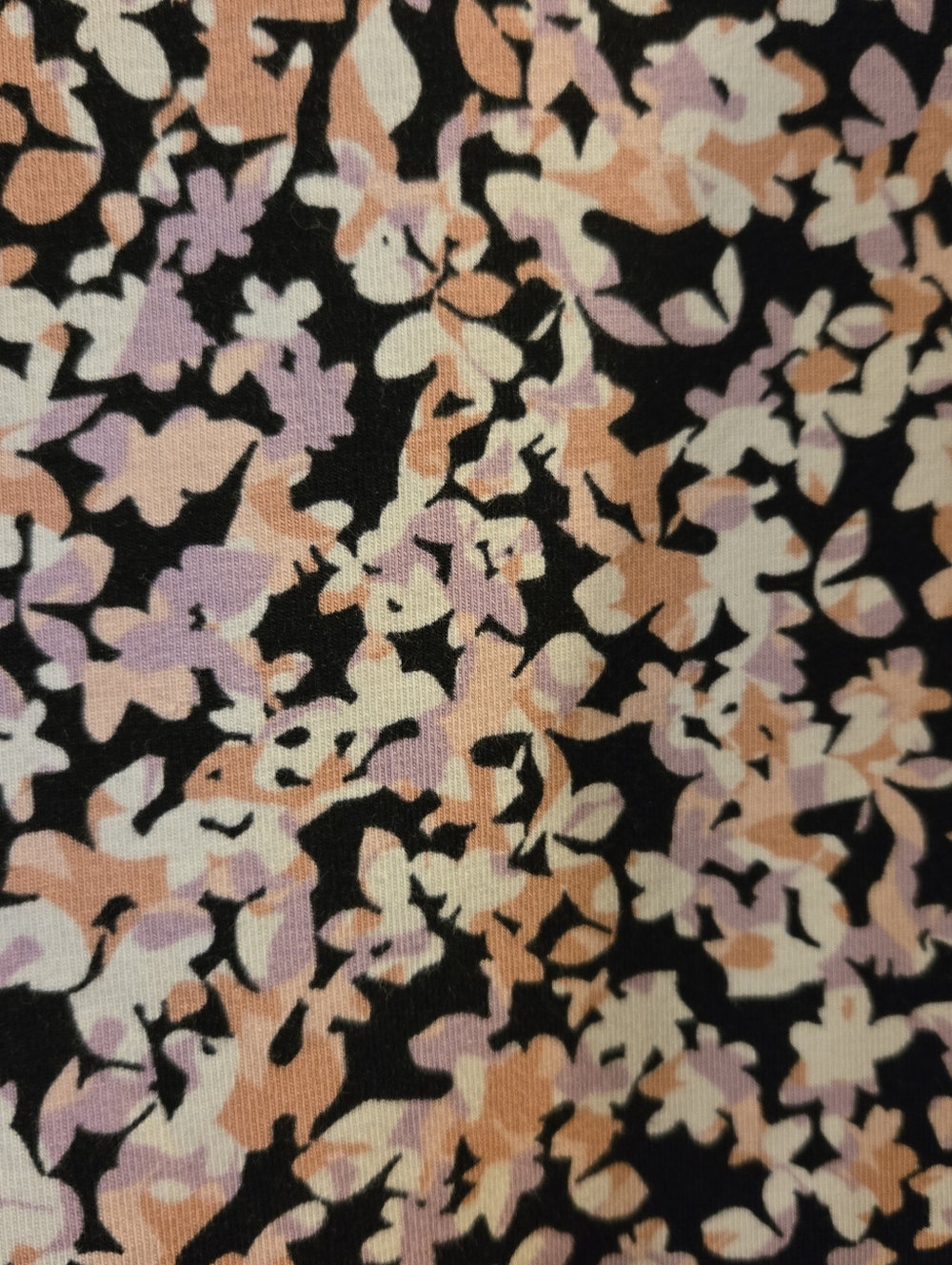 Terra & Sky Womens New Camo Petals Soft Violet Bike Shorts 1X (16W-18W) NWT - Picture 2 of 6